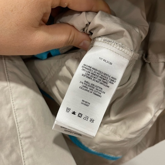 Columbia Omni-Shield Zip Snap Closure Lightweight Overcoat Jacket Size L Tan - Picture 7 of 8